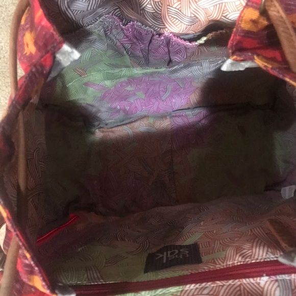 The Sak Backpack Brown Leather/Jute/Cotton Tribal Bag. The Sak NWT backpack - Picture 2 of 4